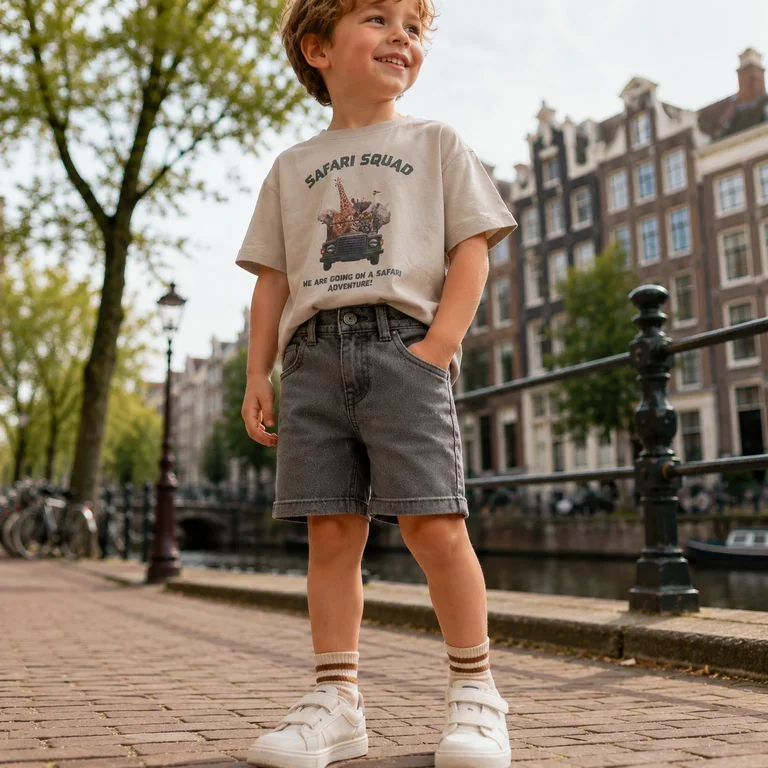 OP=OP! Korte broek STRAIGHT FIT Ryan (medium gray denim)