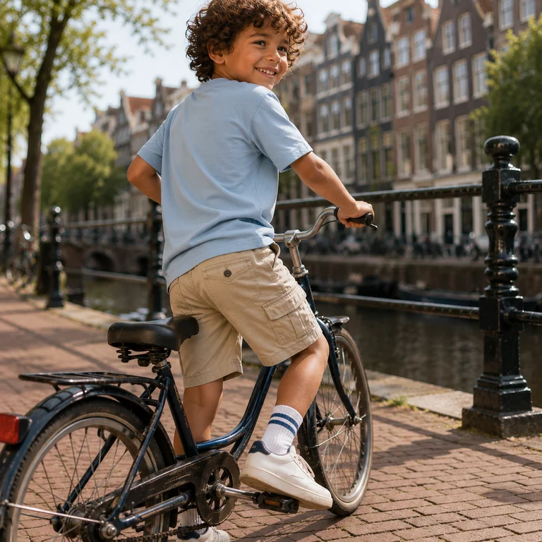 Korte cargo broek STRAIGHT FIT Ryan (aluminum)