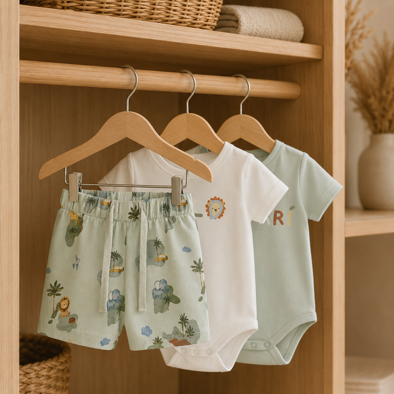 Kort broekje Hello (pale aqua)