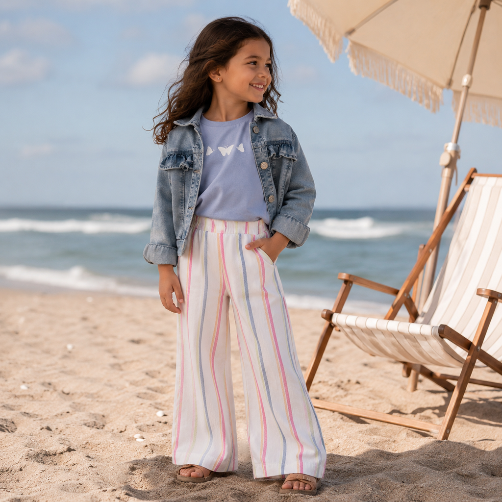 Spijkerjasje ruffle Julia (light blue denim)
