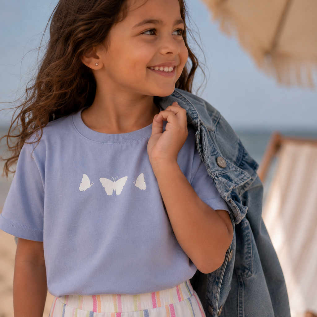 Spijkerjasje ruffle Julia (light blue denim)