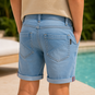 Name It Korte spijkerbroek SLIM FIT Silas (light blue denim)