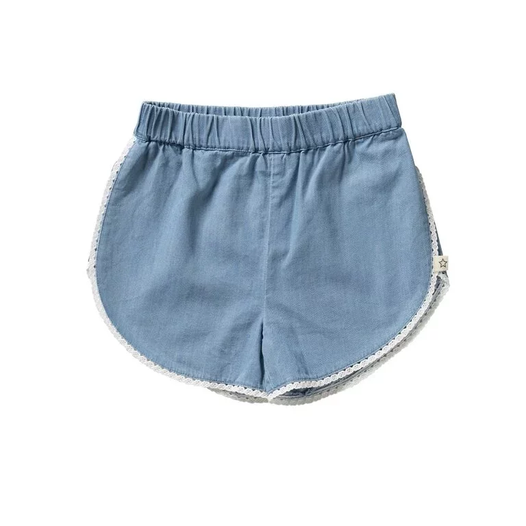 Korte broek chambray (light blue)