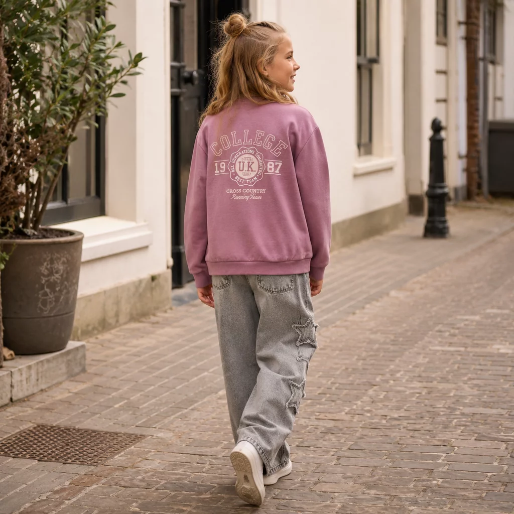 Trui sweat Vasacha (lilas college)