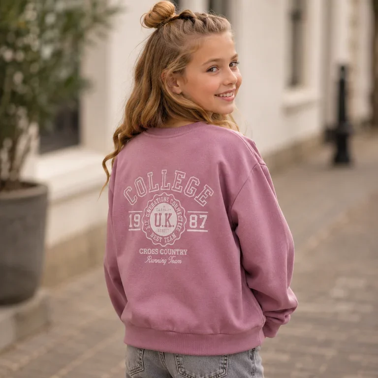 Trui sweat Vasacha (lilas college)