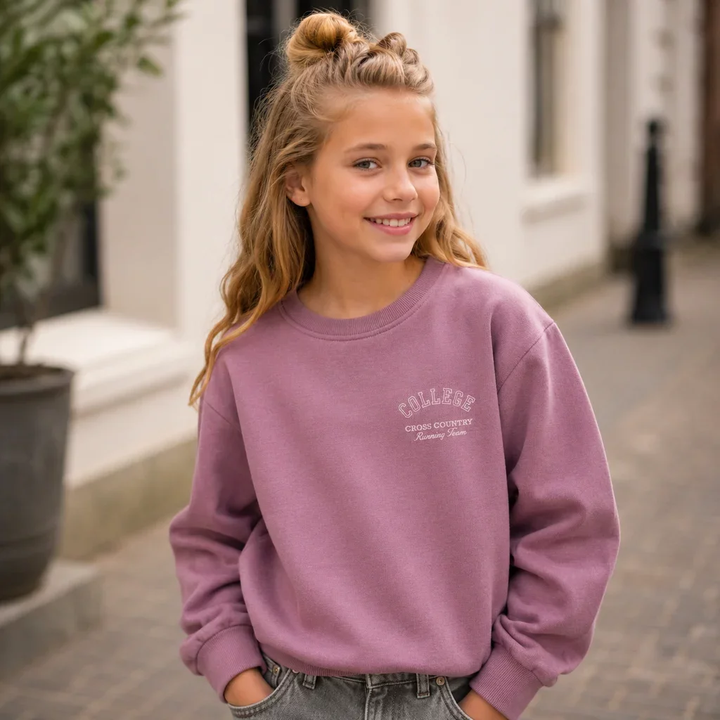 Trui sweat Vasacha (lilas college)