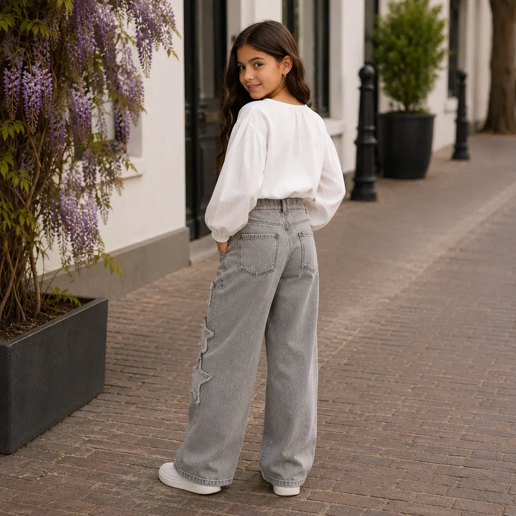 Jeans SKATER Bella (light grey denim)