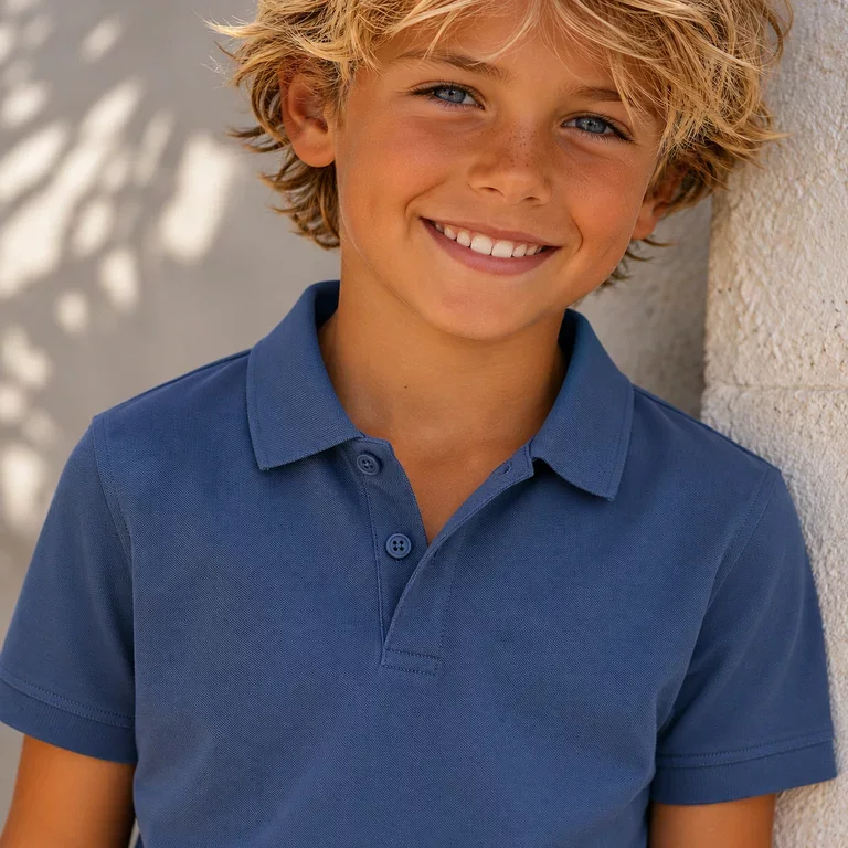 Polo shirt Valukas (vintage indigo)