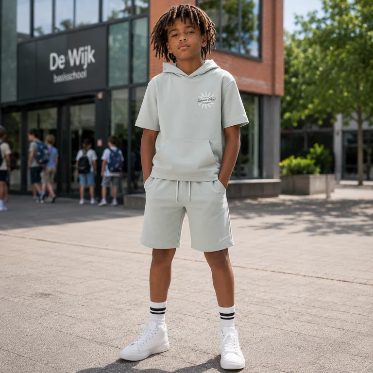 Korte broek sweat Huko (pale aqua)