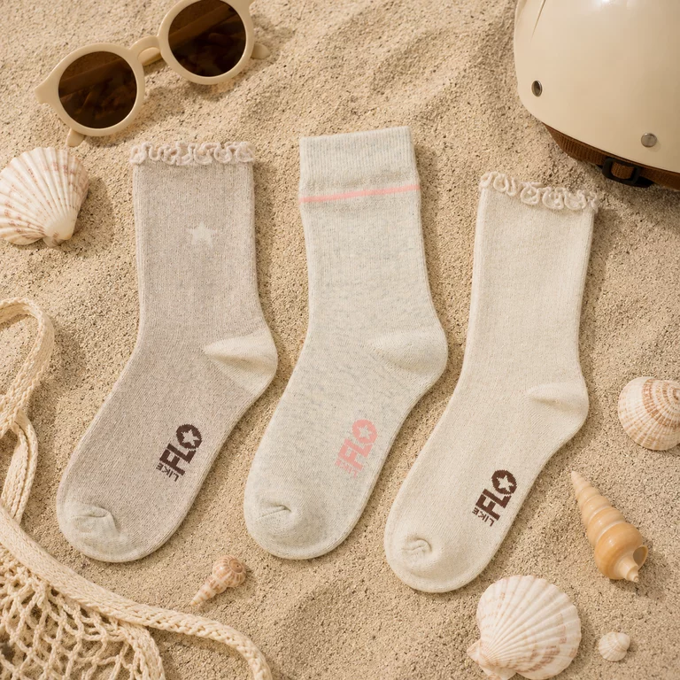 3 paar sokken Nannie glitter (kit)