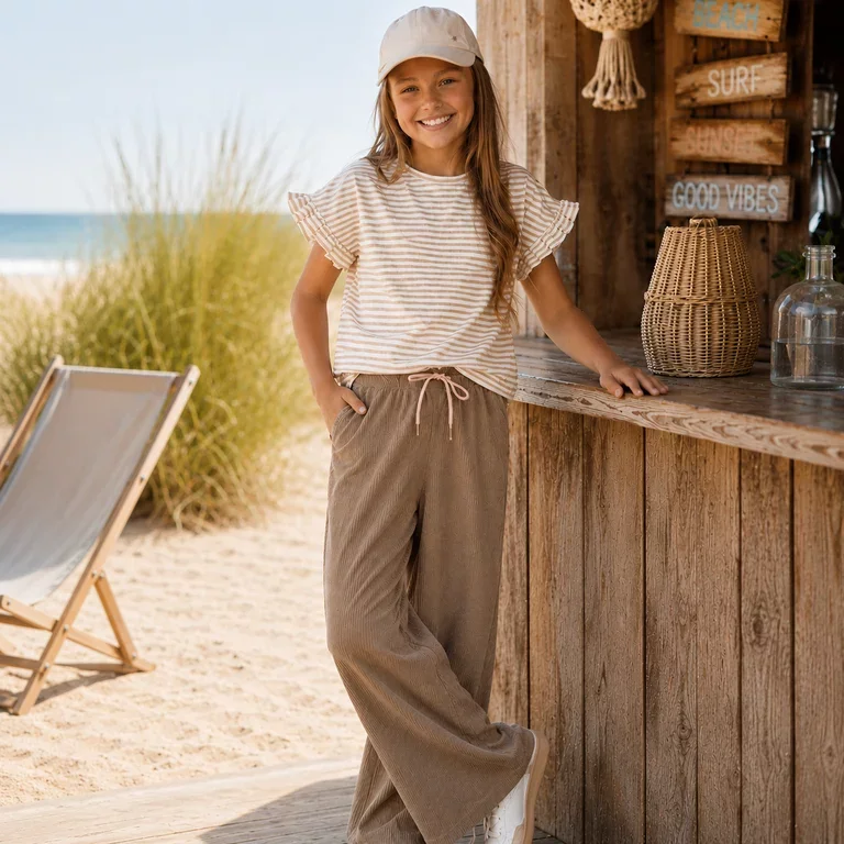 Broek Fenna satijn plisse (olive)