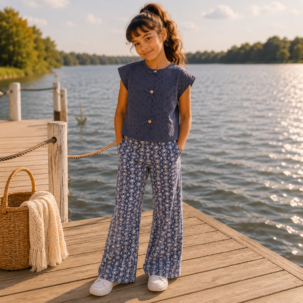Blouse t-shirt Charlotte (navy)