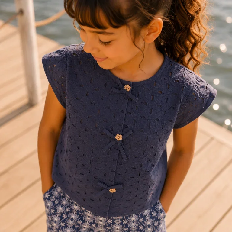 Blouse t-shirt Charlotte (navy)