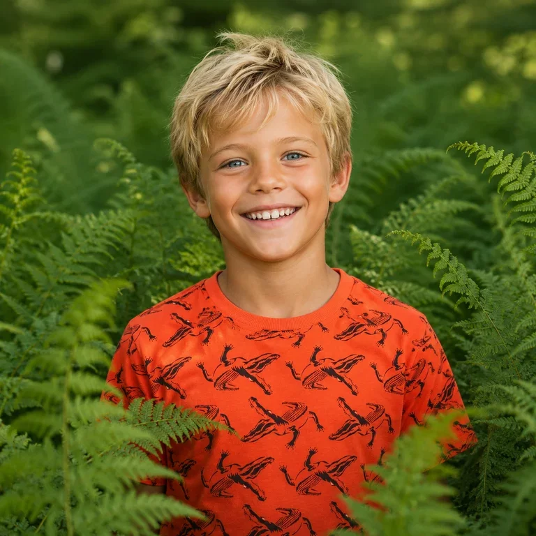 T-shirt Thijs (mandarin red)