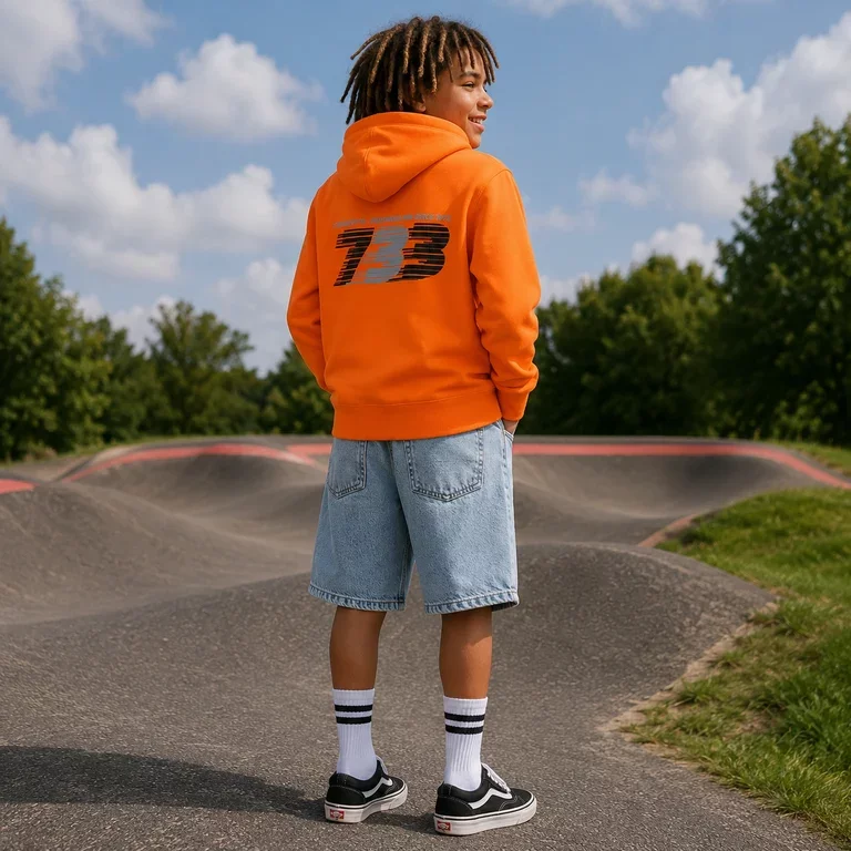 Trui hoodie Hank (orange clownfish)