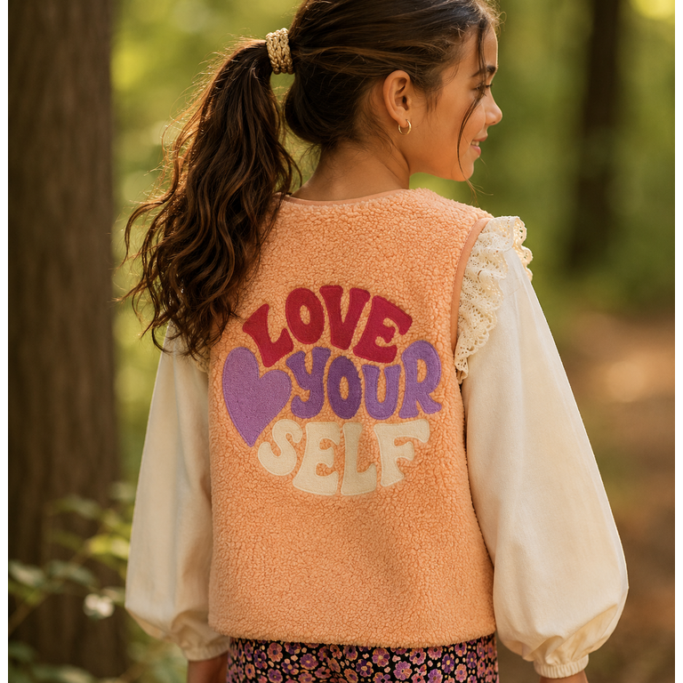 Gilet teddy (soft apricot)