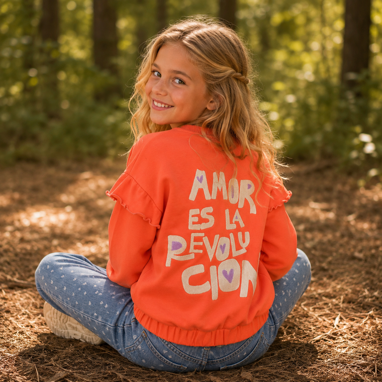 Trui Backprint (coral)