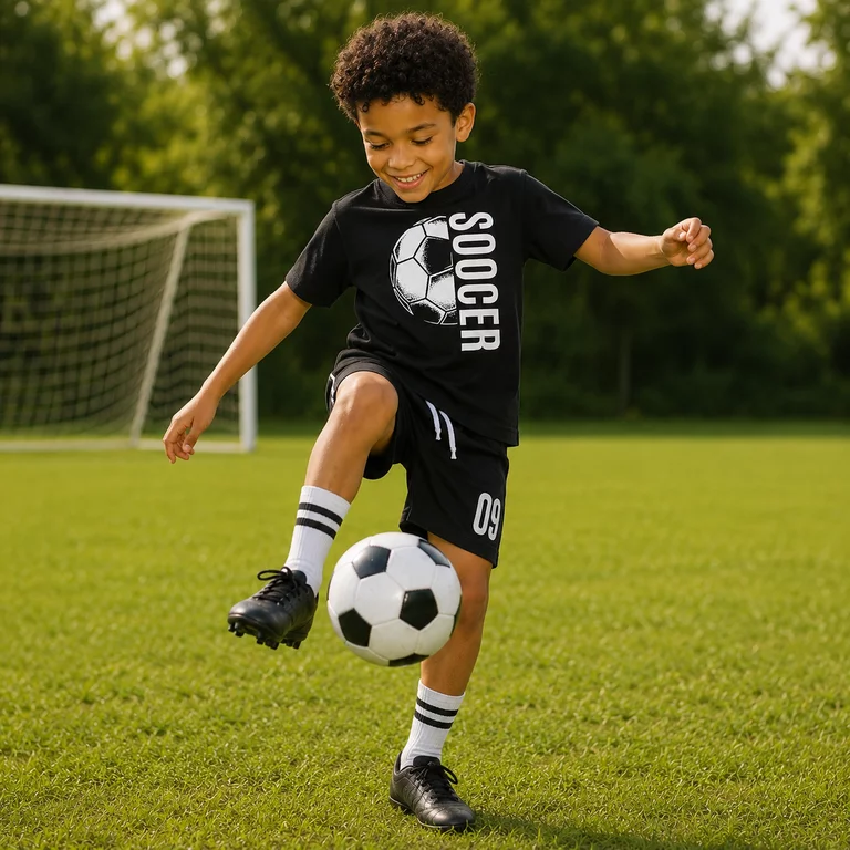 T-shirt voetbal (black)