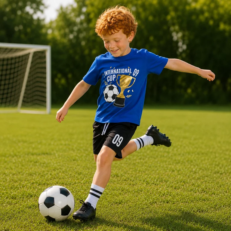 T-shirt voetbal (ocean)