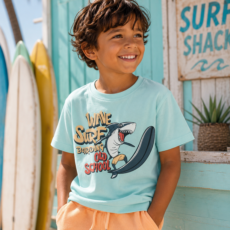 OP=OP! T-shirt Vagno (limpet shell shark surfer)