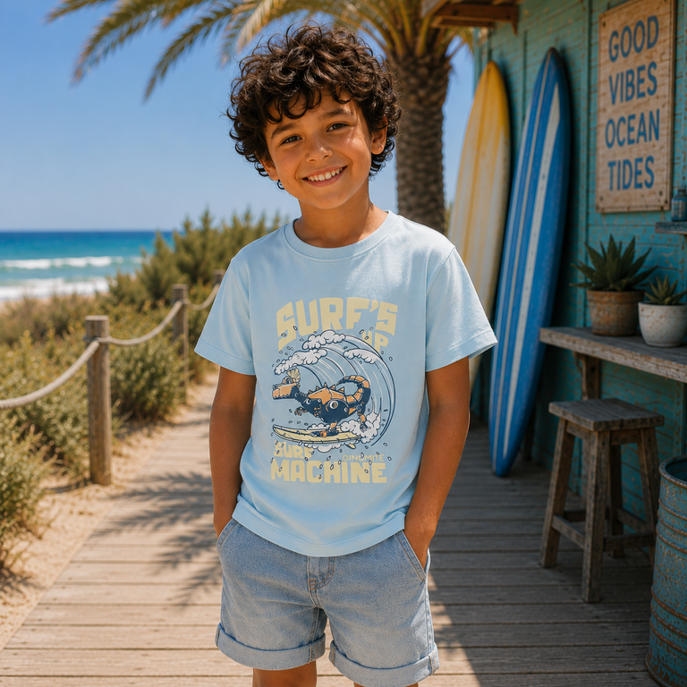 T-shirt Vux (blue fog dino robot)