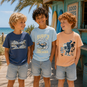 Name It T-shirt Vux (blue fog dino robot)