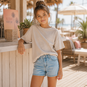 Name It Korte broek WIDE LEG Rose (light blue denim)