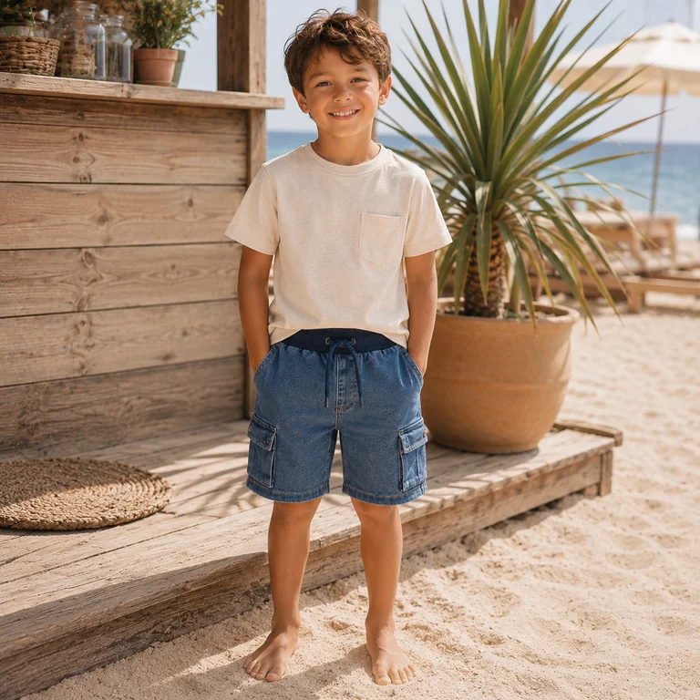 Korte jog jeans BAGGY Ben (denim blue)