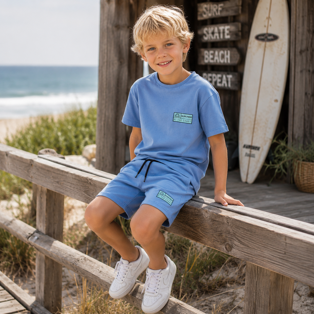 Korte broek sweat Fandel (palace blue)