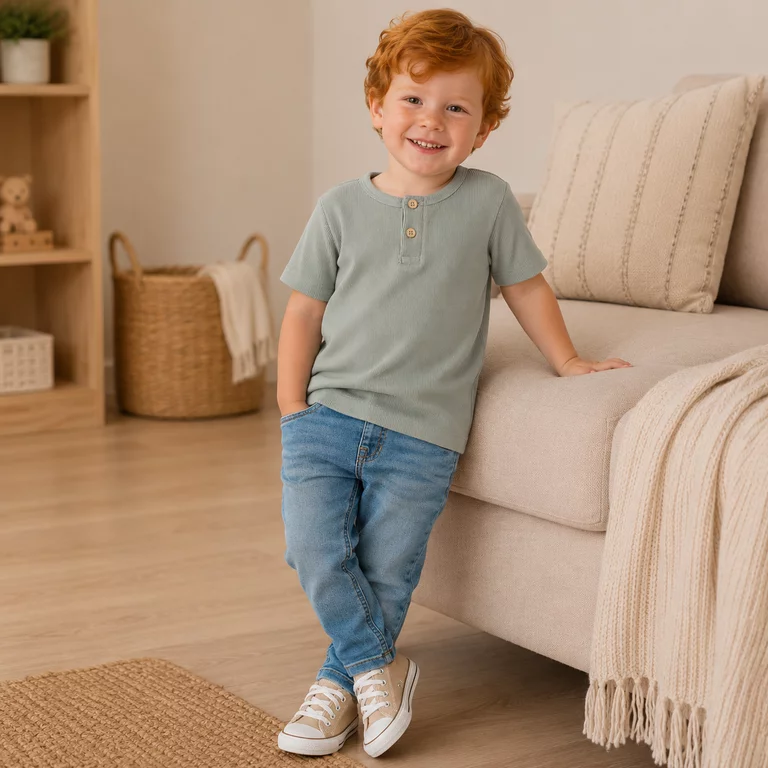 T-shirt granddad rib Kab (shadow)