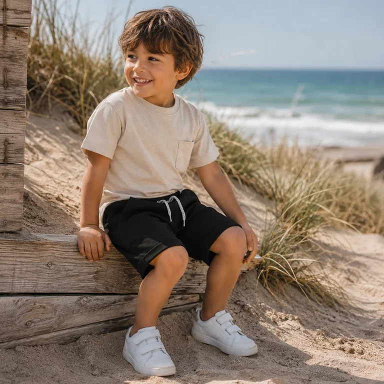 Korte broek sweat Vermo (black)