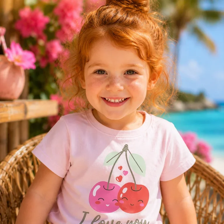 T-shirt LOOSE FIT Vilinse (cradle pink cherry love)