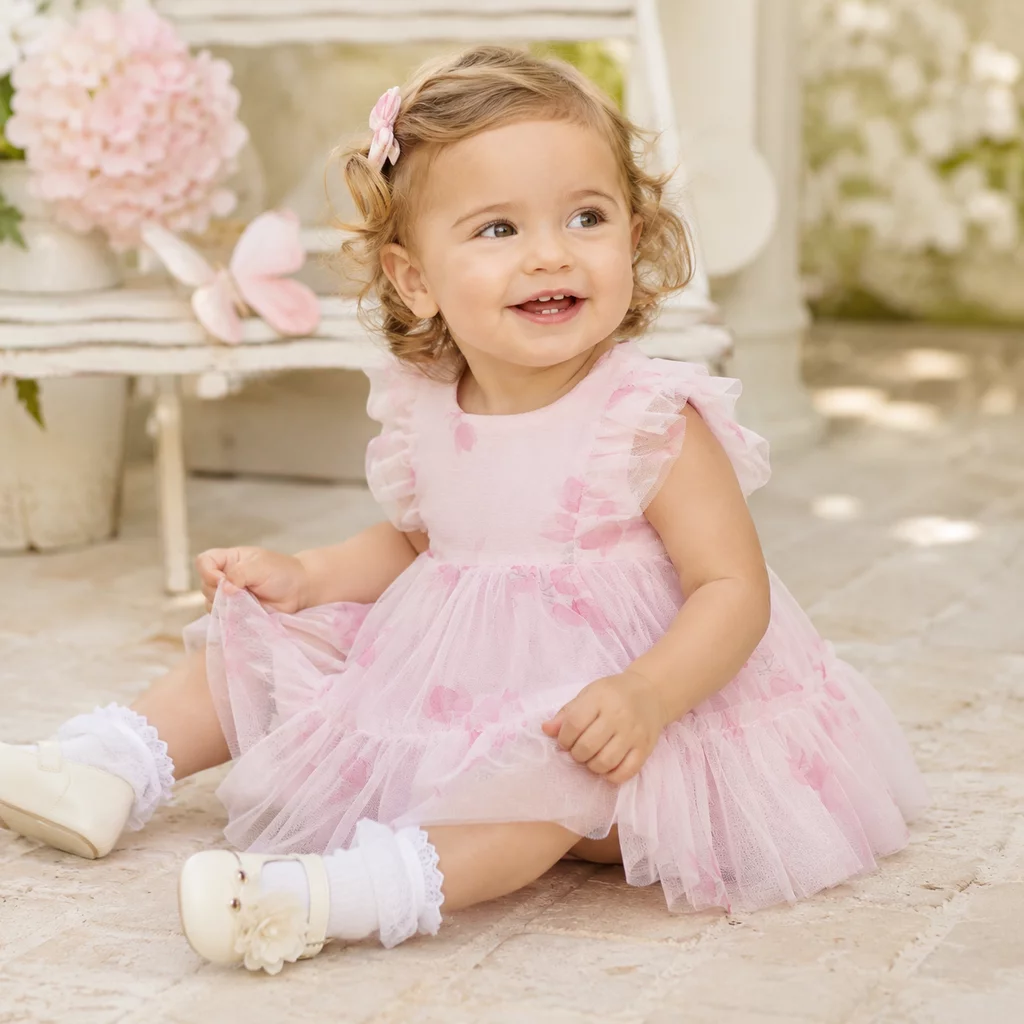 Jurkje tulle (baby rose)