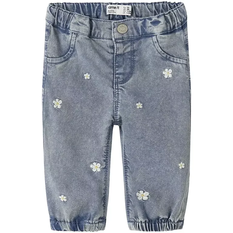 Soepel broekje MOM FIT Rise (light blue denim)