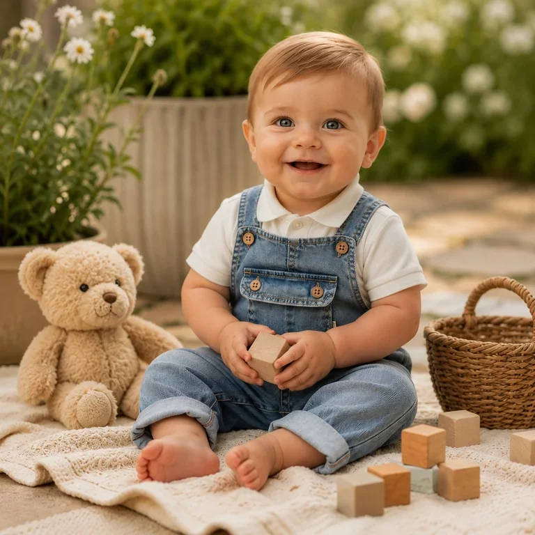 Tuinbroekje BAGGY FIT Ben (medium blue denim)