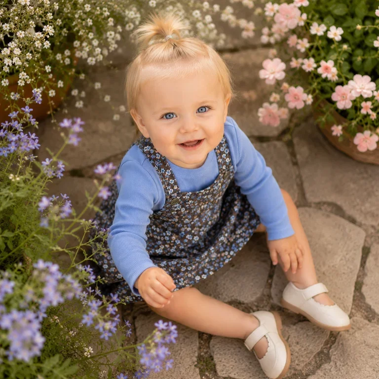 Jurkje salopette Trine (shopping bag petit flowers)