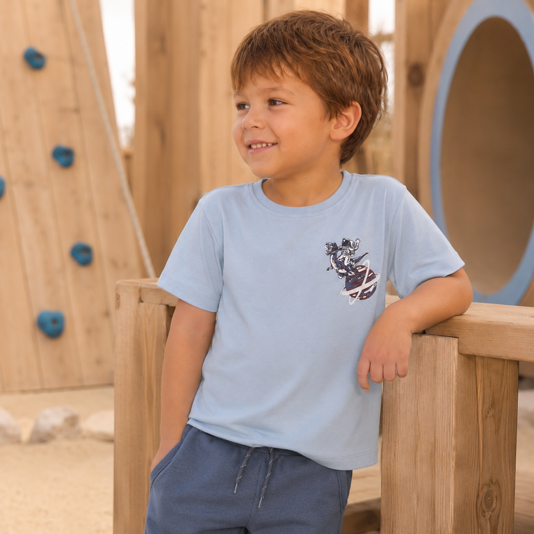 T-shirt Victor (blue fog dino)