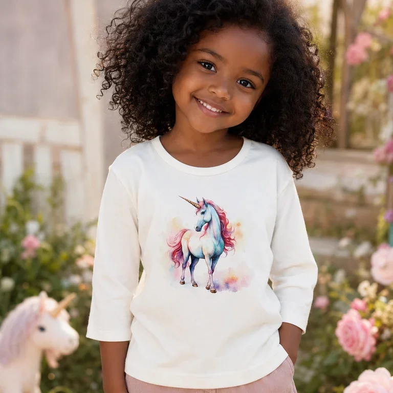 Longsleeve Votea (cloud dancer pink unicorn)