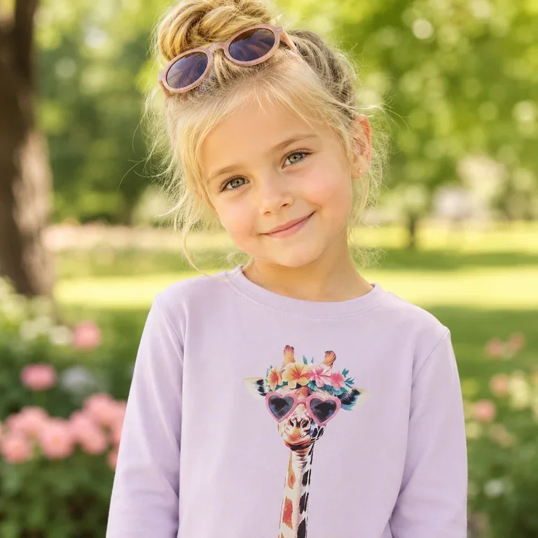 Longsleeve Votea (lavender fog giraffe sunglasses)