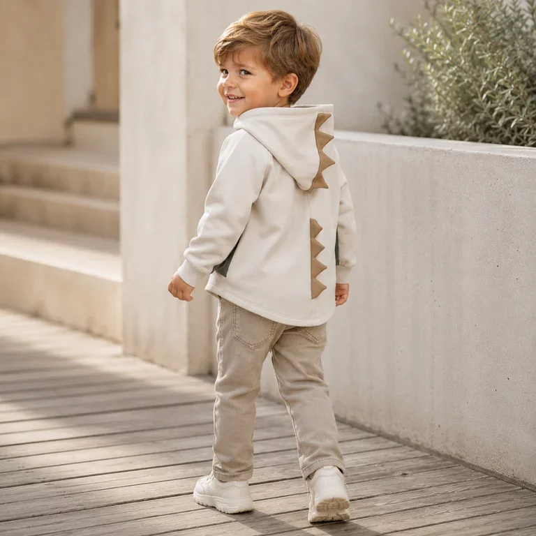 Trui sweat hoodie Bentu (pumice stone)
