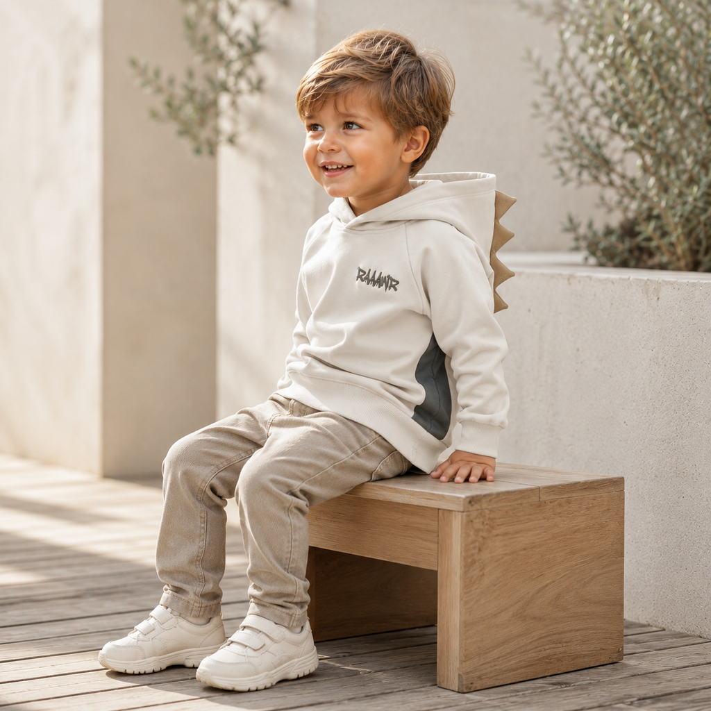 Trui sweat hoodie Bentu (pumice stone)