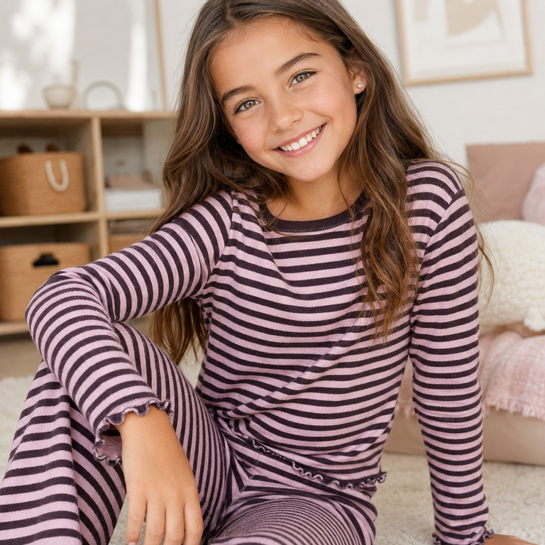 Longsleeve SLIM Bensa (blackberry wine)