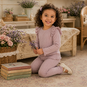 Name It Longsleeve rib ruffle SLIM Blitta (dawn pink melange)