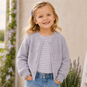 Name It Longsleeve rib SLIM Vemma (lavender gray/lilac marble)
