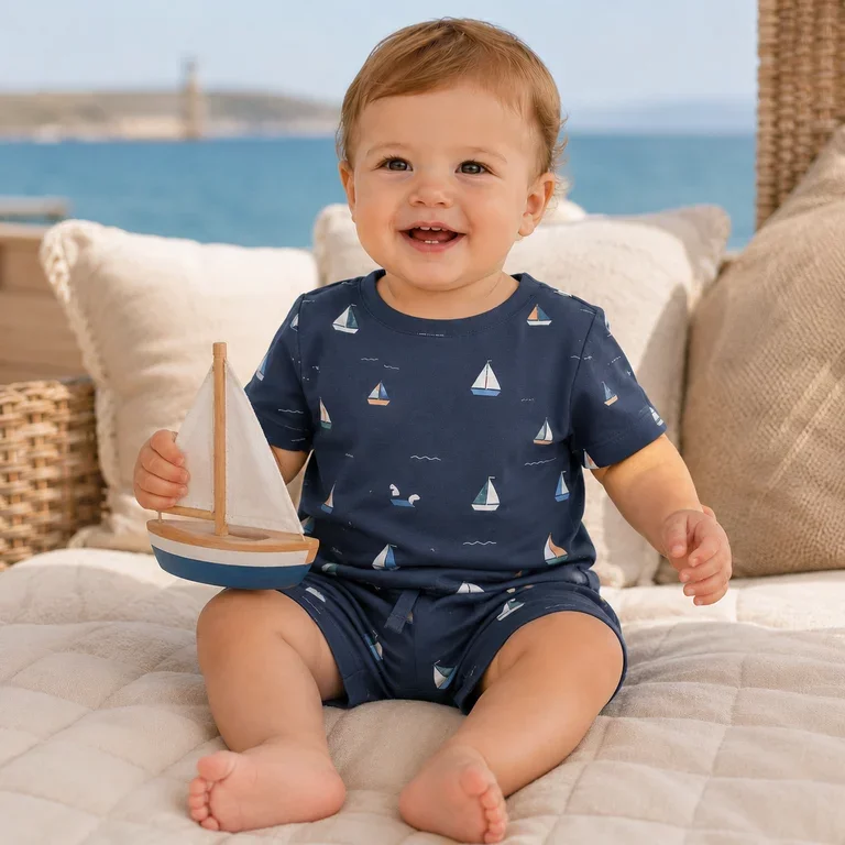 T-shirt Vroels (vintage indigo boat)