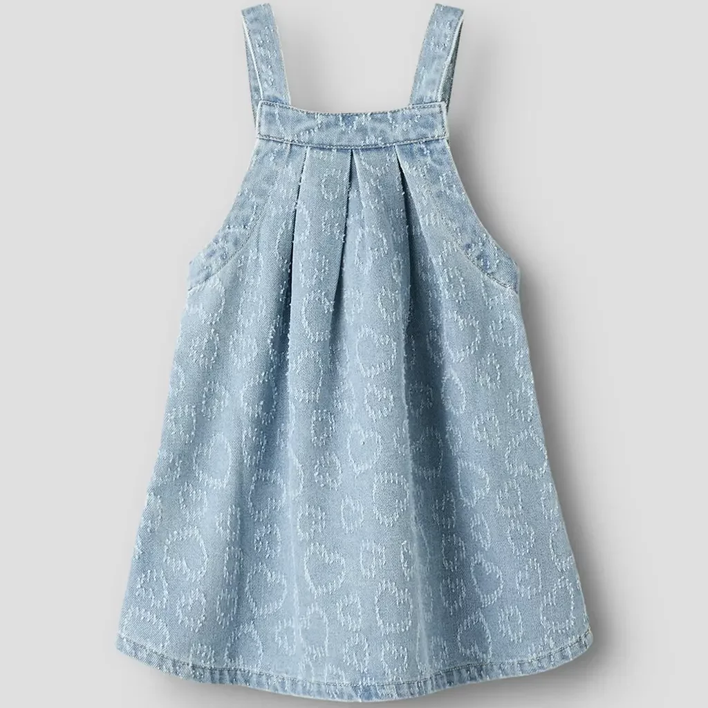 Spijkerjurkje Hallie (light blue denim hearts)