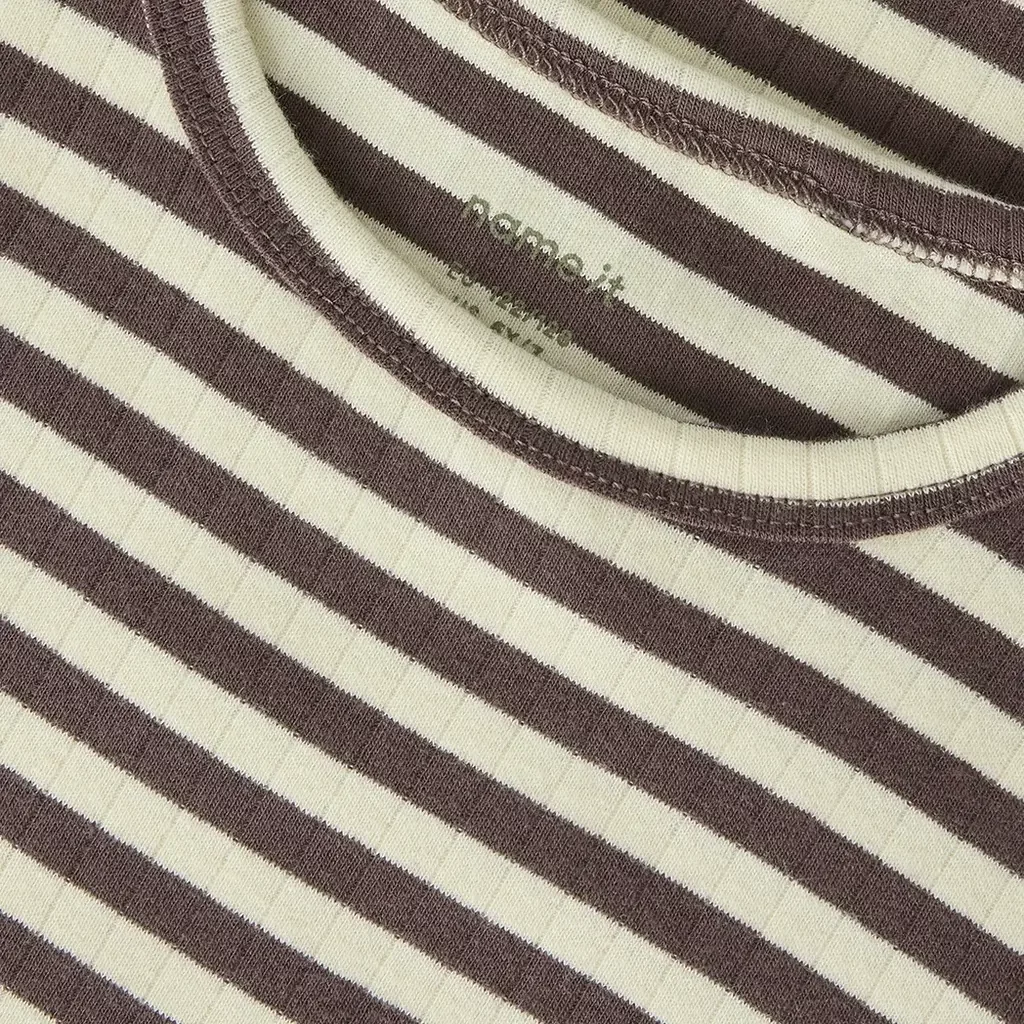 T-shirt rib streep Suraja (shoppping bag/afterglow)