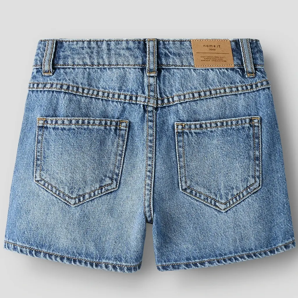 Korte spijkerbroek MOM FIT Rose (medium blue denim sterren)