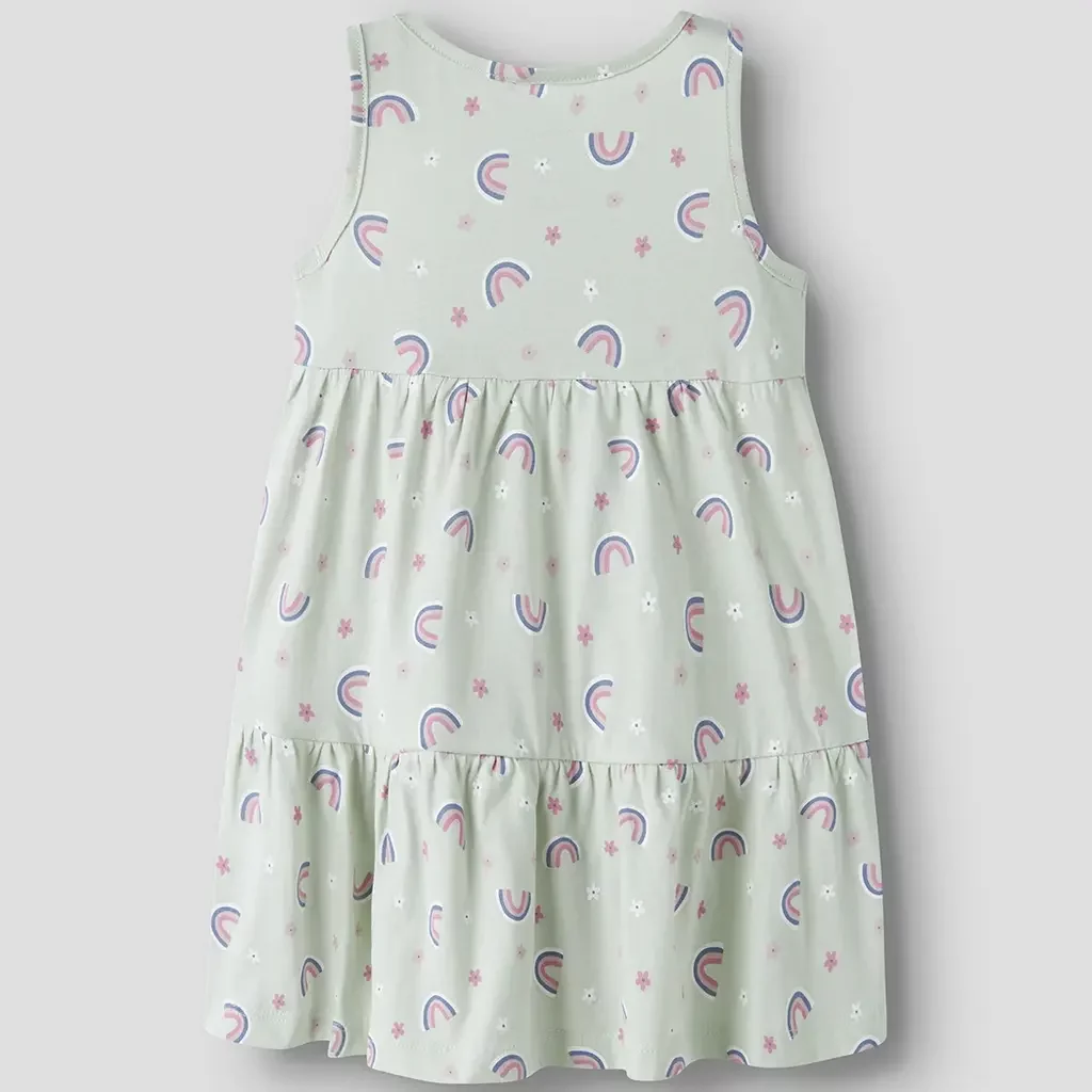 Zomerjurkje REGULAR FIT Vigga (pale aqua rainbow)