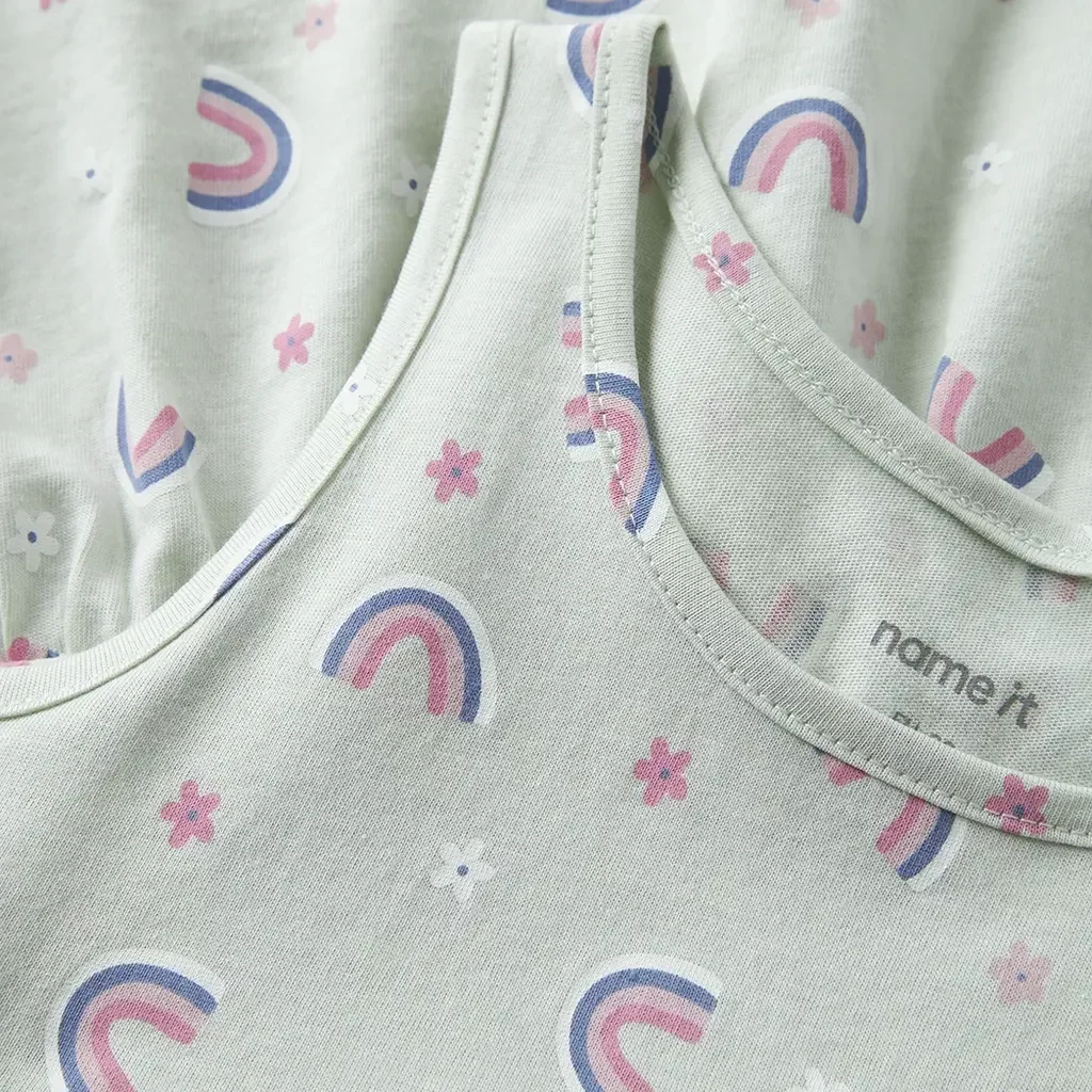 Zomerjurkje REGULAR FIT Vigga (pale aqua rainbow)